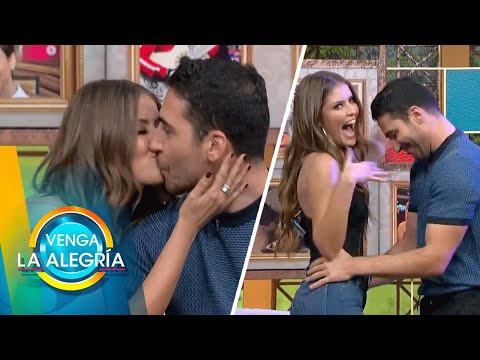 Tremendo BESO ente Miguel Ángel Silvestre y Vanessa Claudio ¡hubo mucha química! | Venga la Alegría