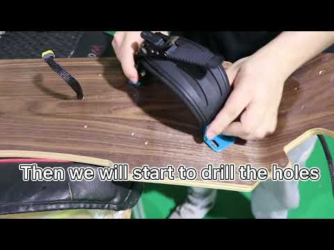 How to install the foot straps on the ripper mountain skate board?