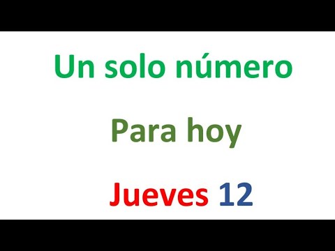 Un solo número para hoy Jueves 12 de septiembre, El campeón de los números