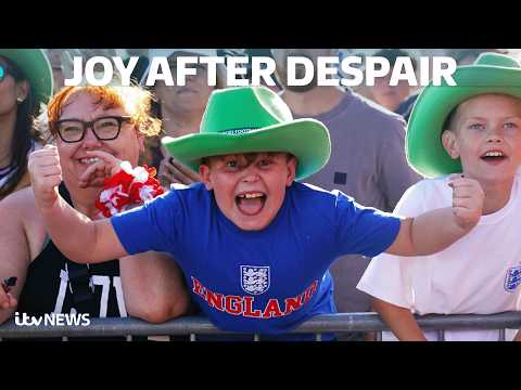 Watch England fans' reactions to win against DR Congo