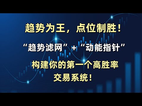 趋势为王，点位制胜！“趋势滤网”+“动能指针”，构建你的第一个高胜率交易系统！#量化交易 #btc #tradingview #比特币 #以太坊 #投資 #短线交易