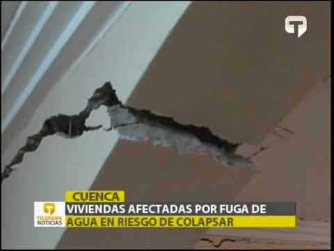 Vviendas afectadas por fuga de agua, en riesgo de colapsar - Rayoloma -Cuenca