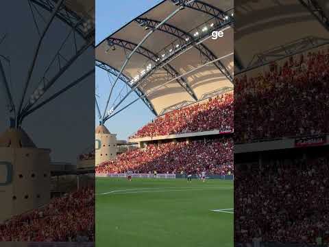TORCIDA DO FLAMENGO GRITA O NOME DE VINI JR. APÓS ENTRADA DE PRESTIANNI | #shorts | ge.gtv