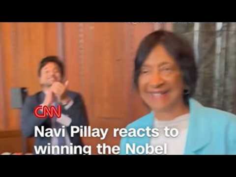 Pillay reacts to <strong>winning</strong> Nobel Prize