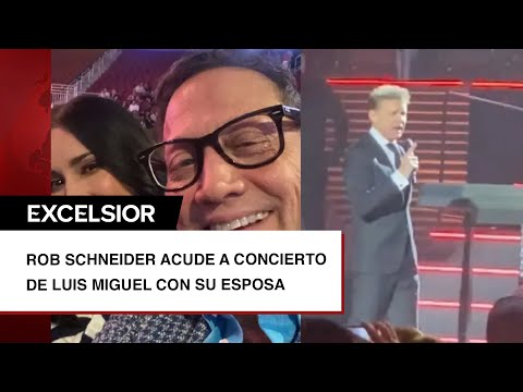 ¡No se resistió a 'El Sol'! Rob Schneider acude a concierto de Luis Miguel con su esposa