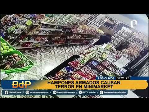 Los Olivos: hampones armados causan terror en minimarket