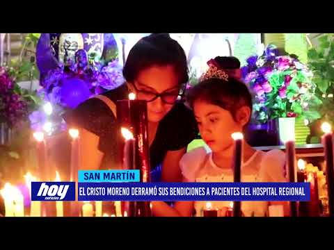 Tarapoto: El Cristo Moreno derramo sus bendiciones a pacientes del Hospital Regional