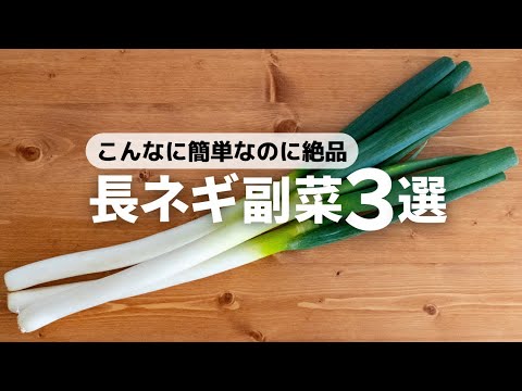 【長ネギ使い切り】青いとこもおいしく！簡単副菜レシピ3品