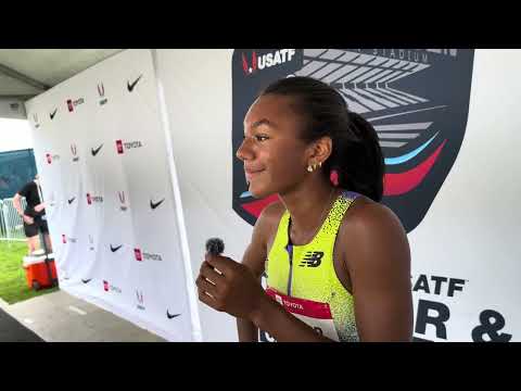 High schooler Paige Sheppard after making 2026 US 800m final