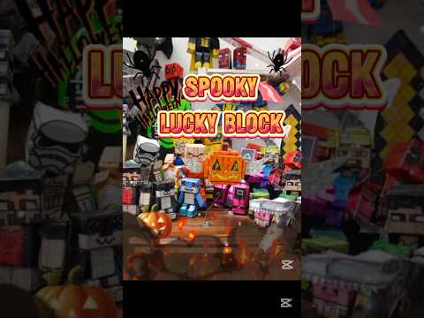 cómo hacer un papercraft de spookyluckyblock🎃🪽#brainrot#minecraf#papercraft#stealabrainrot#halloween