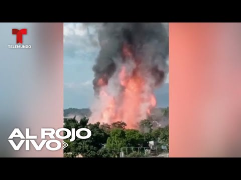 Se incendia planta de gas y genera pánico en centro comercial de El Salvador