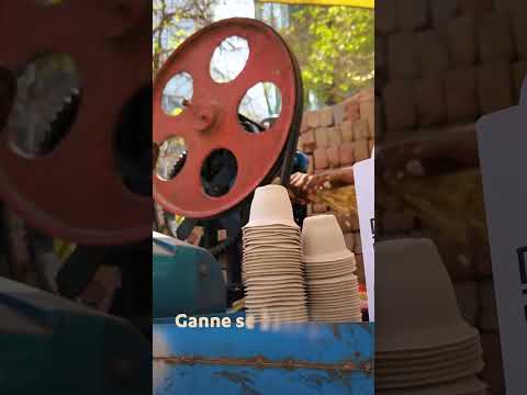 Ganne ka juice, Ganne se bane glass mein.