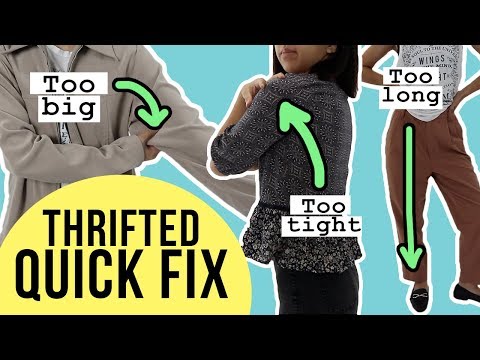 Thrifted Quick Fix | Enlarging Sleeves that are TOO SMALL