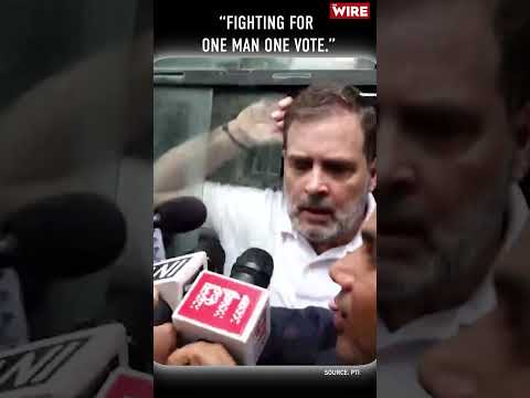 Rahul Gandhi Detained during Opposition March to EC, Says ‘Fight To Save Constitution’.