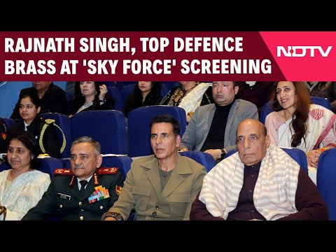 Rajnath Singh, Top Defence Brass Attend The Special Screening Of Akshay Kumar’s ‘Sky Force’