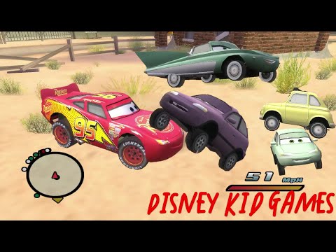 Disney Pixars Cars Movie Game   Crash Mcqueen 474   Speed Bump Lightning