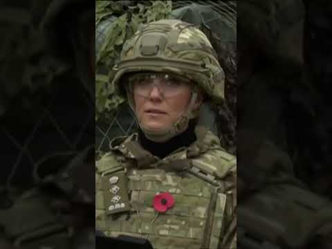 Princess of Wales dons military fatigues and drives armoured vehicle