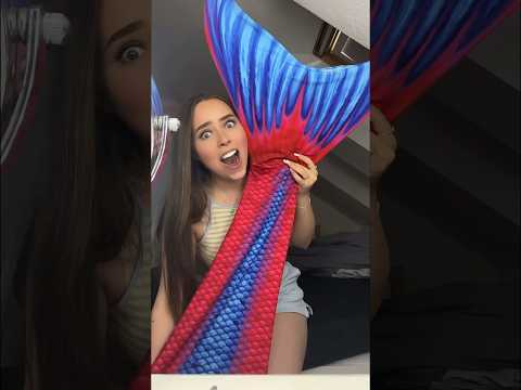 Ich habe eine MEERJUNGFRAUENFLOSSE gefunden!🧜🏻♀️🤯 #shortvideo #lustig #shortfeed #mermaid #tail
