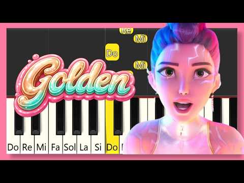Golden - Las guerreras K-pop (coro) - TUTORIAL DE PIANO FÁCIL