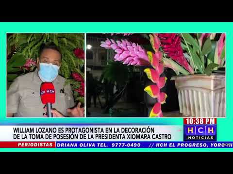 Hondureño William Lozano es protagonista en la decoración de la Toma de Posesión de Xiomara Castro