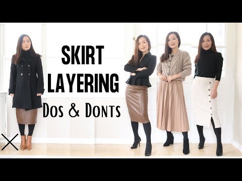 Video: The right and WRONG way to layer with a skirt in winter (esp. if you are short like me)