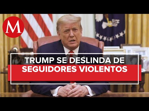 Trump rechaza violencia y llama a seguir las reglas; “EU es un país de leyes”