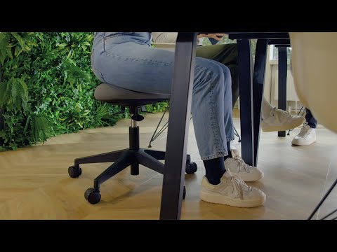 Leitz Ergo Active Sitting Stool with Wheels and Wobble Comfort Seat - Product video (no text)