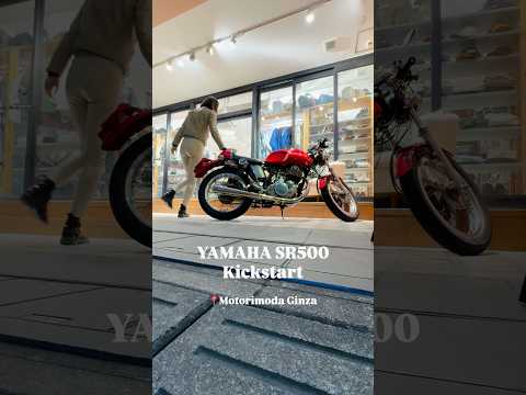 キックスタートはいろんなやり方あるけど、最近はステップに乗らずにかけるのが定番。