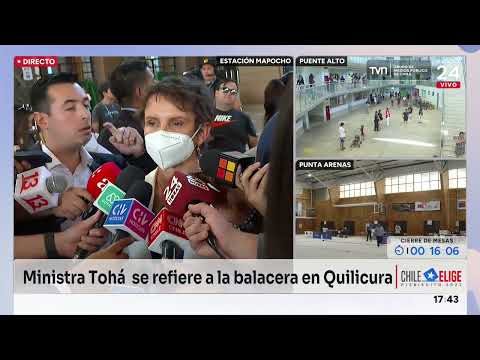 Ministra Toha se refiere a la balacera en Quilicura | Chile Elige 2023