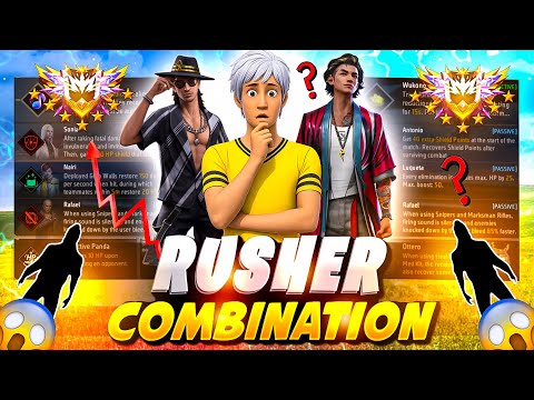 DO RUSH LIKE A HAKER 💀 | br rank best character combination | best character skill for br rank