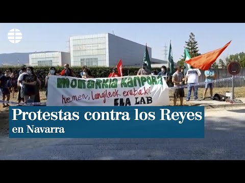 Protestas por la visita de los Reyes a Navarra