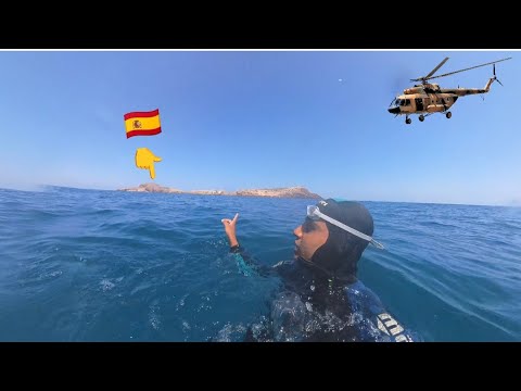 🚨مغامرة🥵ذهبت 4 كلمتر سباحة🏊🏽‍♀️الى 3 جزر محتـ.ـلة اسبانية🇪🇸 لجيش👮🏻تبعوني بهلكبتر🚁وزودياك🚤
