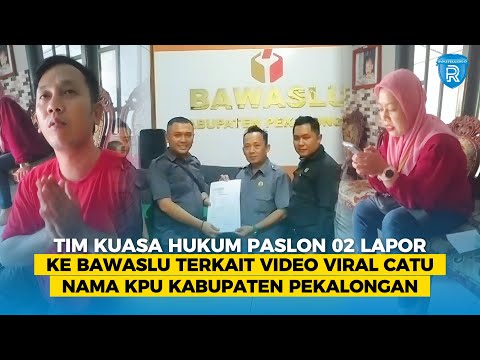 Tim Kuasa Hukum Paslon 02 Lapor ke Bawaslu Terkait Video Viral Catut Nama KPU Kabupaten Pekalongan