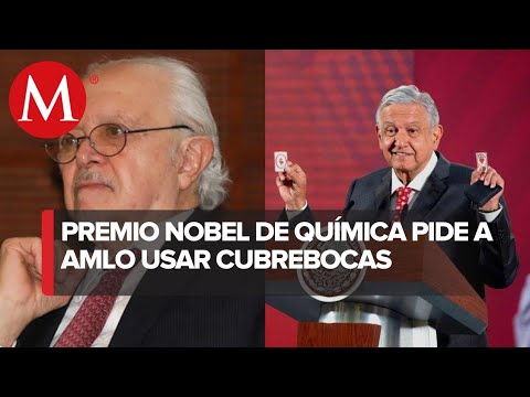 Mario Molina llama a AMLO usar cubrebocas y pide su uso obligatorio