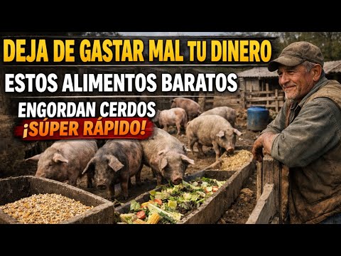 deja de gastar mal tu dinero Estos alimentos baratos funcionan super rapido para engordar cerdos.