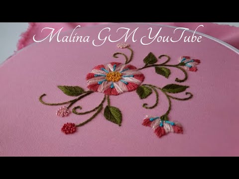 Floral Embroidery Satin Stitch Peruvian Embroidery