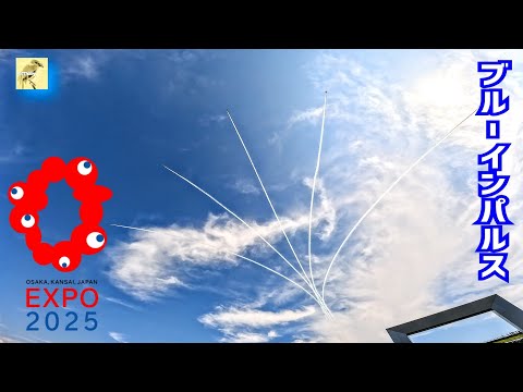 【大阪万博】ブルーインパルス万博会場夢洲上空でアクロバット飛行✈️来場者大歓声、ファンの夢叶う🙌噴水ショー復活＆永遠のミャクミャクサプライズ登場 Blue Impulse EXPO2025 Osaka