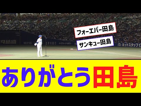 【引退試合】ありがとう、田島慎二！！お疲れさまでした！！！！【なんJ反応】