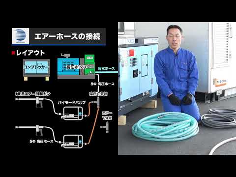 エアー回転ガン2丁取りの接続手順と基本設定