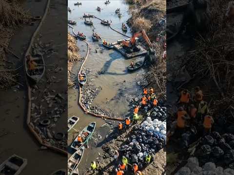 Dirty river turned into a great tourist spot #shorts #restoration #satisfying