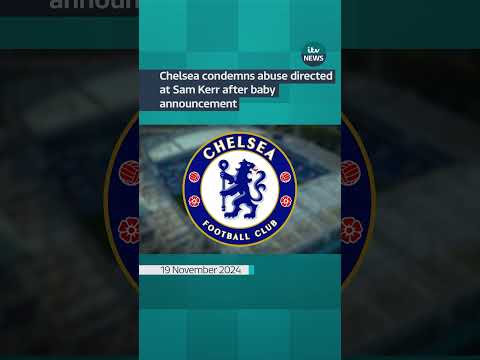 Chelsea condemns abuse directed at Sam Kerr after baby announcement #itvnews #shorts #chelseafc