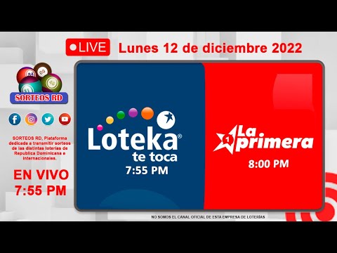 Loteka y la Primera en vivo  ? Lunes 12 de diciembre 2022 – 7:55 PM