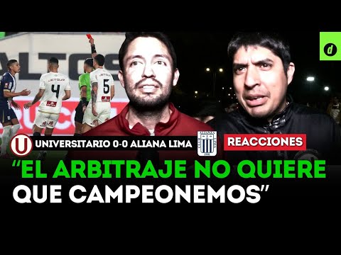 "OTRA VEZ EL ARBITRAJE EN CONTRA": REACCIONES tras UNIVERSITARIO 0-0 ALIANZA LIMA | Depor