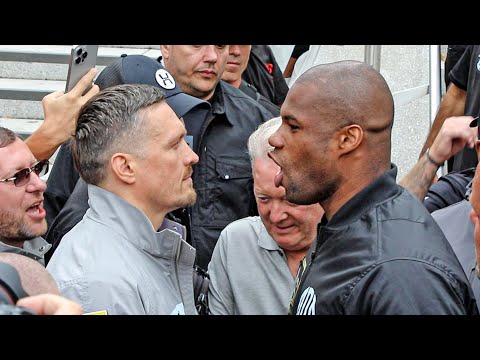 DANIEL DUBOIS SHOUTS DOWN USYK IN HEATED FACE OFF!