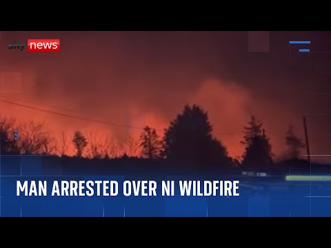 Man arrested over wildfire that triggered 'major incident' in Northern Ireland