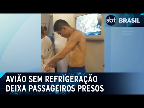 Passageiros passam horas presos em avião sem refrigeração na Grécia | SBT Brasil (14/06/24)