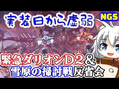 【PSO2NGS】緊急ダリオンR2君＆雪原の掃討戦反省会【星砕の猛進D.2】