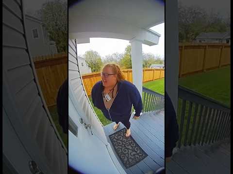 HOA Manager INTENTIONALLY Falls on Homeowners Porch 🤦‍♂️ #ring #doorbell #crazy #hoa #viral #funny