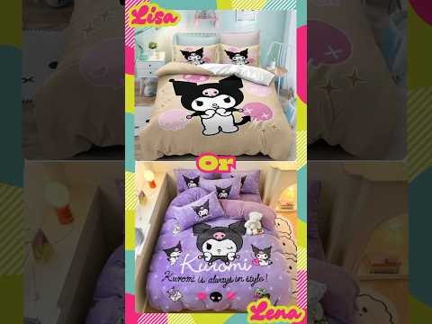 Lisa Or Lena| Kuromi Bedcover #quiz #sanrio #wouldyourather #games #kuromi #bedroom #aesthetic #fypシ