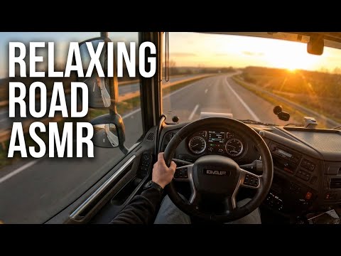 Truck ASMR Real Sounds in the Cabin  Long Road Relaxing Drive